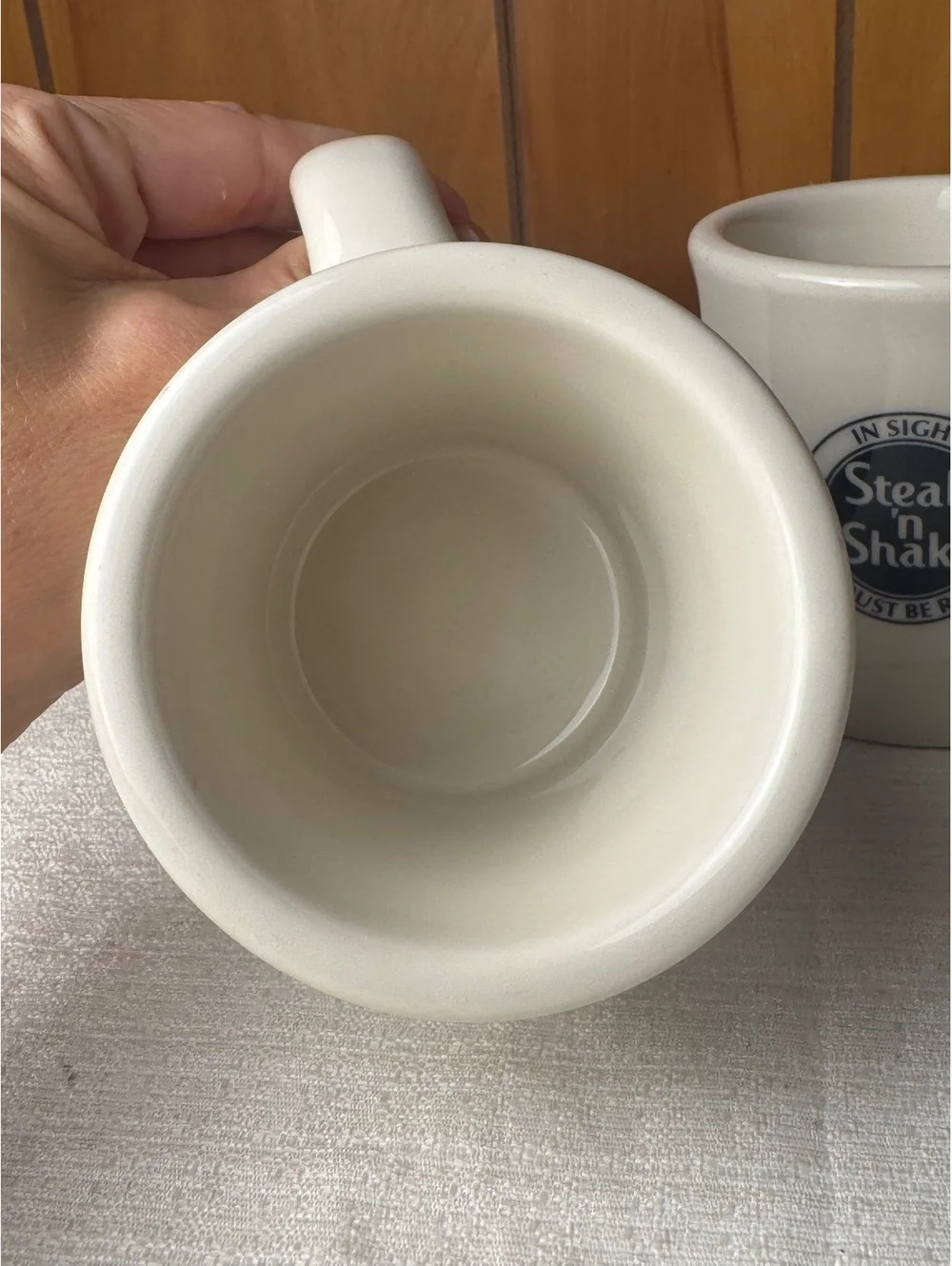 Vintage Steak ’n Shake Homer Laughlin Coffee Mugs Set of 3 Restaurant Diner Cups